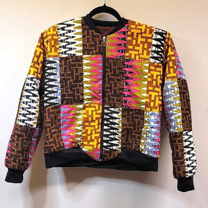 C - Fila Mav bomber quilted patch jacket